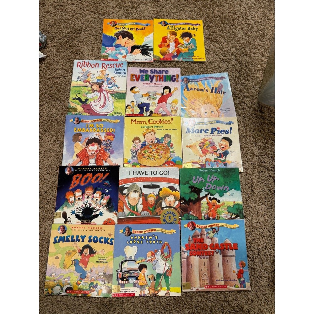 ROBERT MUNSCH book lot of 14--hilarious storyteller children funny primary grade